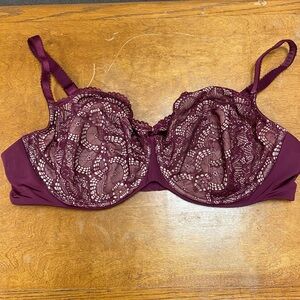 Torrid Curve Unlined Lace Balconette Bra 44 DD